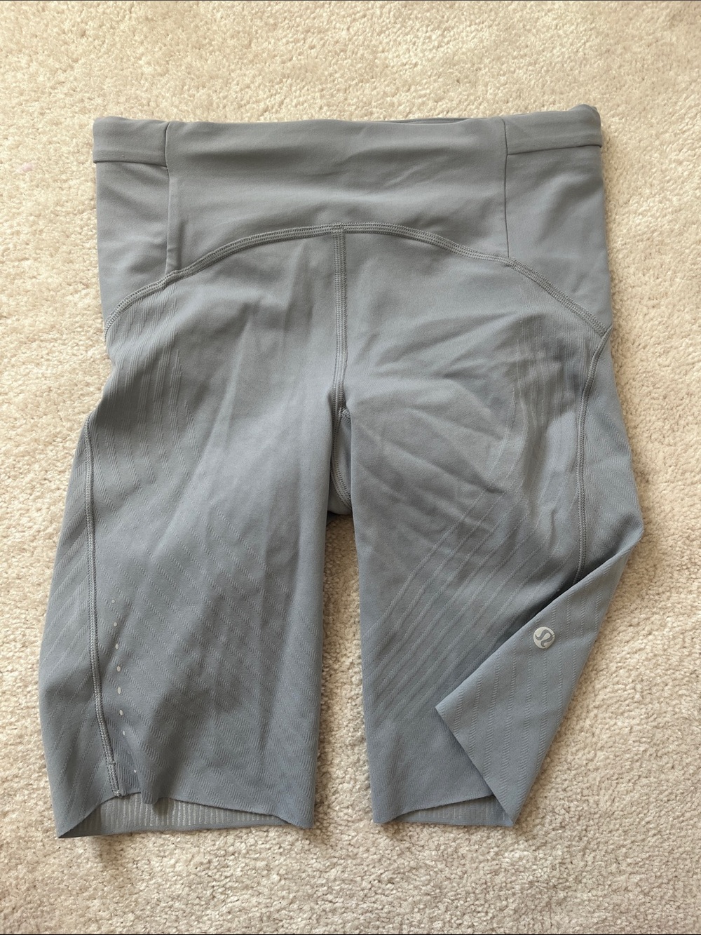 lululemon athletica Light Gray High-Rise Bike Shorts